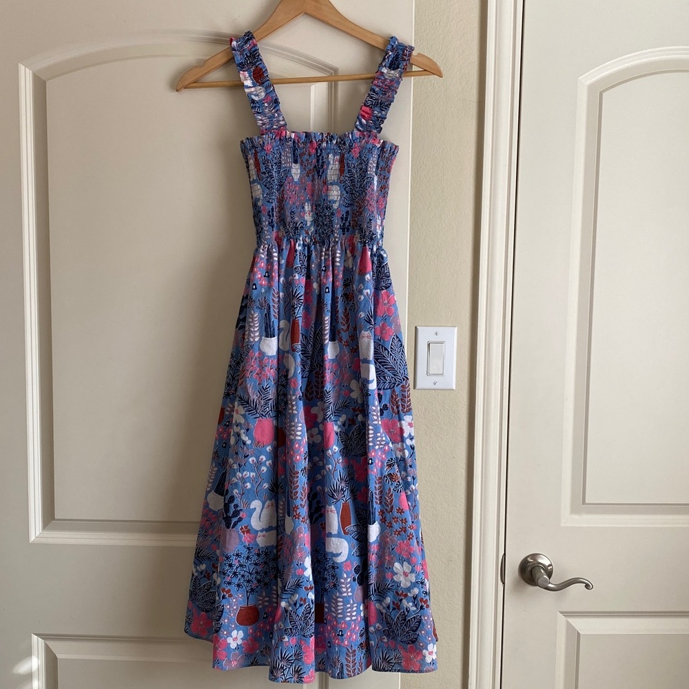 Kate Spade Sundress with smocked top & ruffle straps with side pockets